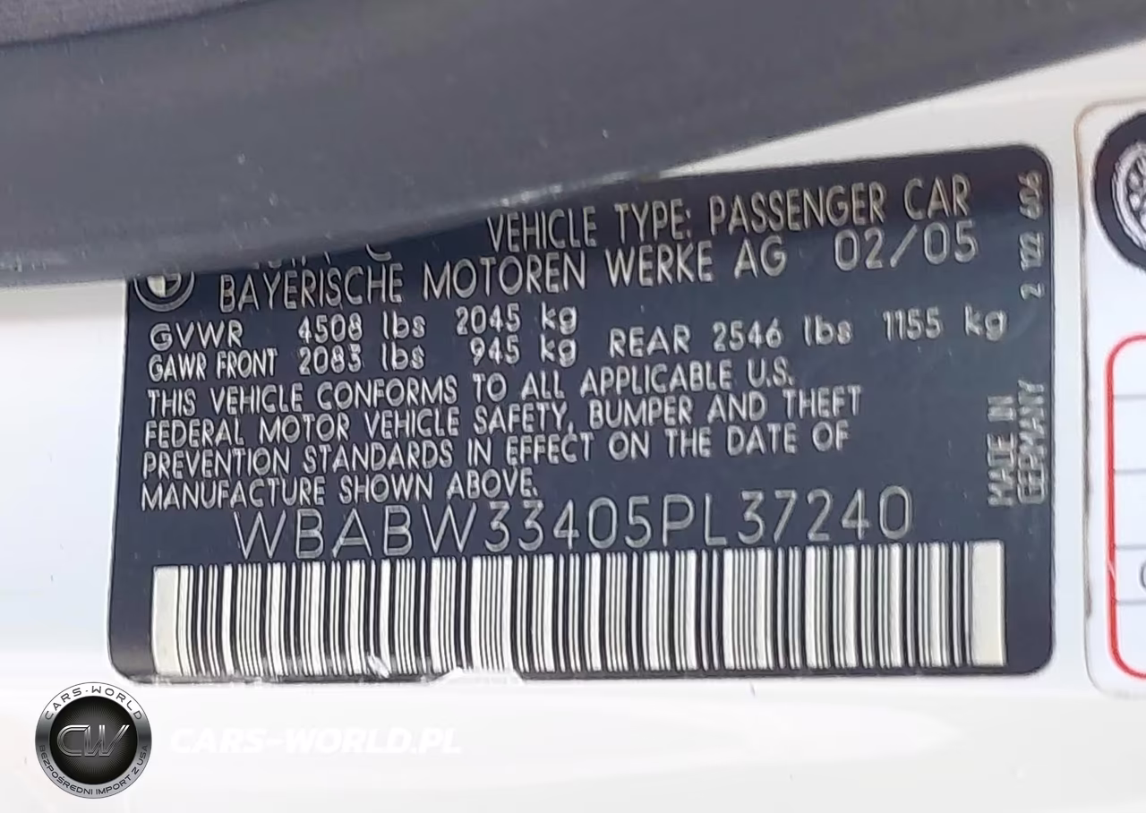 BMW 325CI VIN:WBABW33405PL37240 - 9