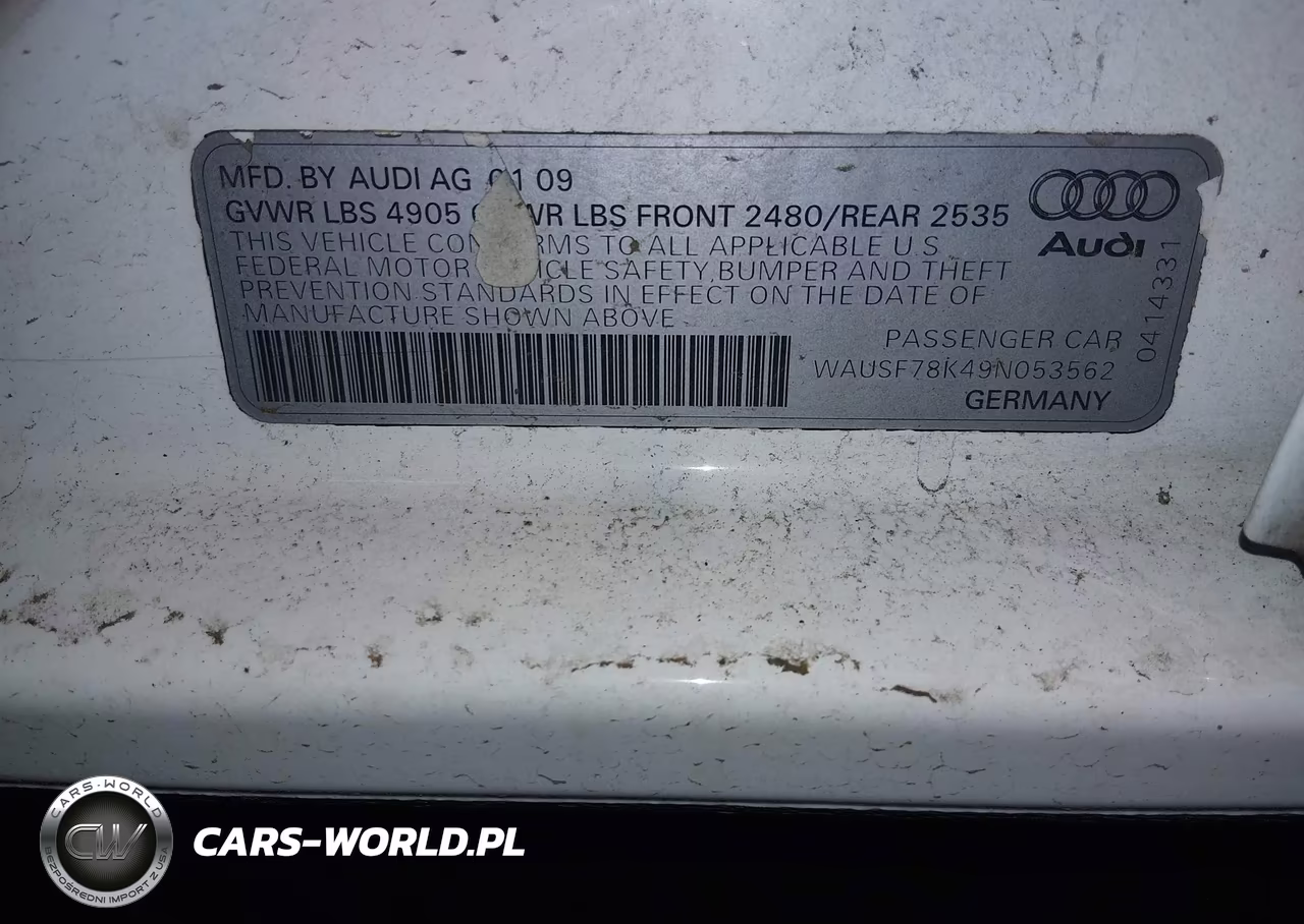 2009 Audi A4 2.0T Premium VIN:WAUSF78K49N053562 - 9