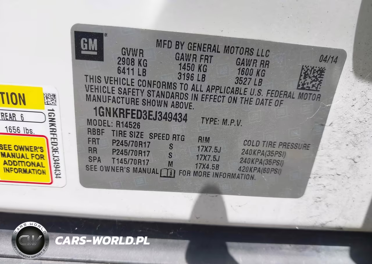 2014 Chevrolet Traverse Ls VIN:1GNKRFED3EJ349434 - 9