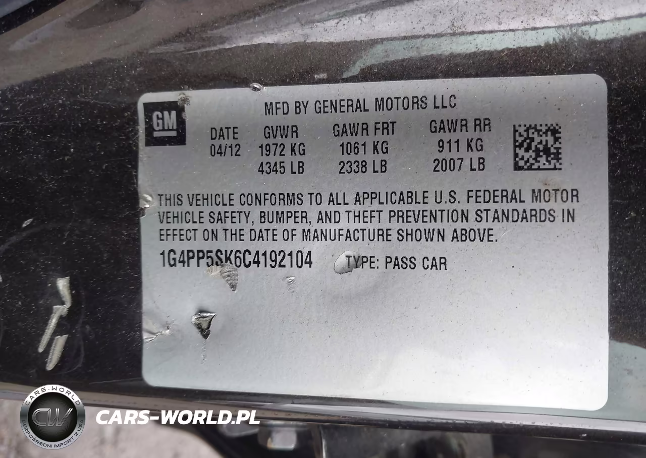 2012 Buick Verano VIN:1G4PP5SK6C4192104 - 9