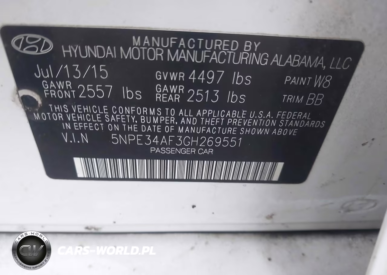 2016 Hyundai Sonata Sport VIN:5NPE34AF3GH269551 - 9