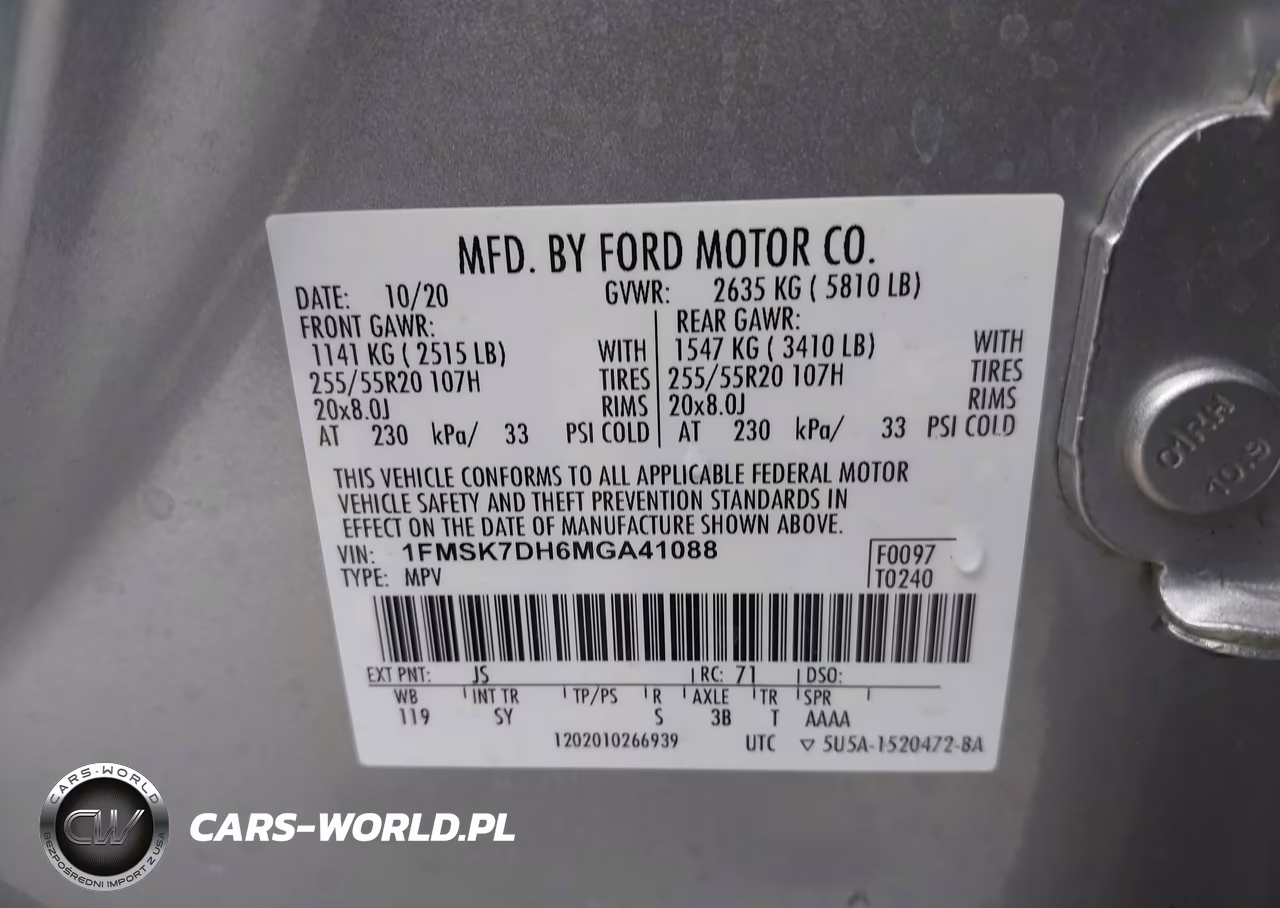 2021 Ford Explorer Xlt VIN:1FMSK7DH6MGA41088 - 9