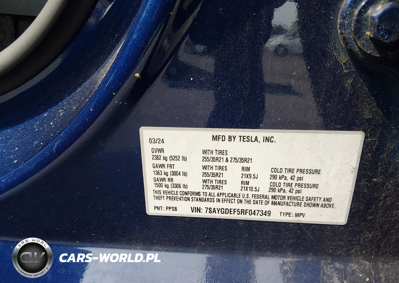 2024 Tesla Model Y Performance Dual Motor All-Wheel Drive VIN:7SAYGDEF5RF047349 - 9