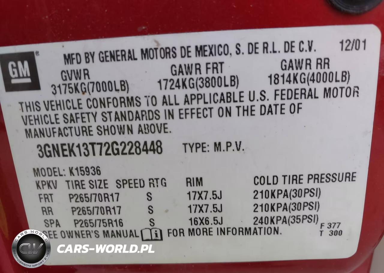 2002 Chevrolet Avalanche K1500 VIN:3GNEK13T72G228448 - 9