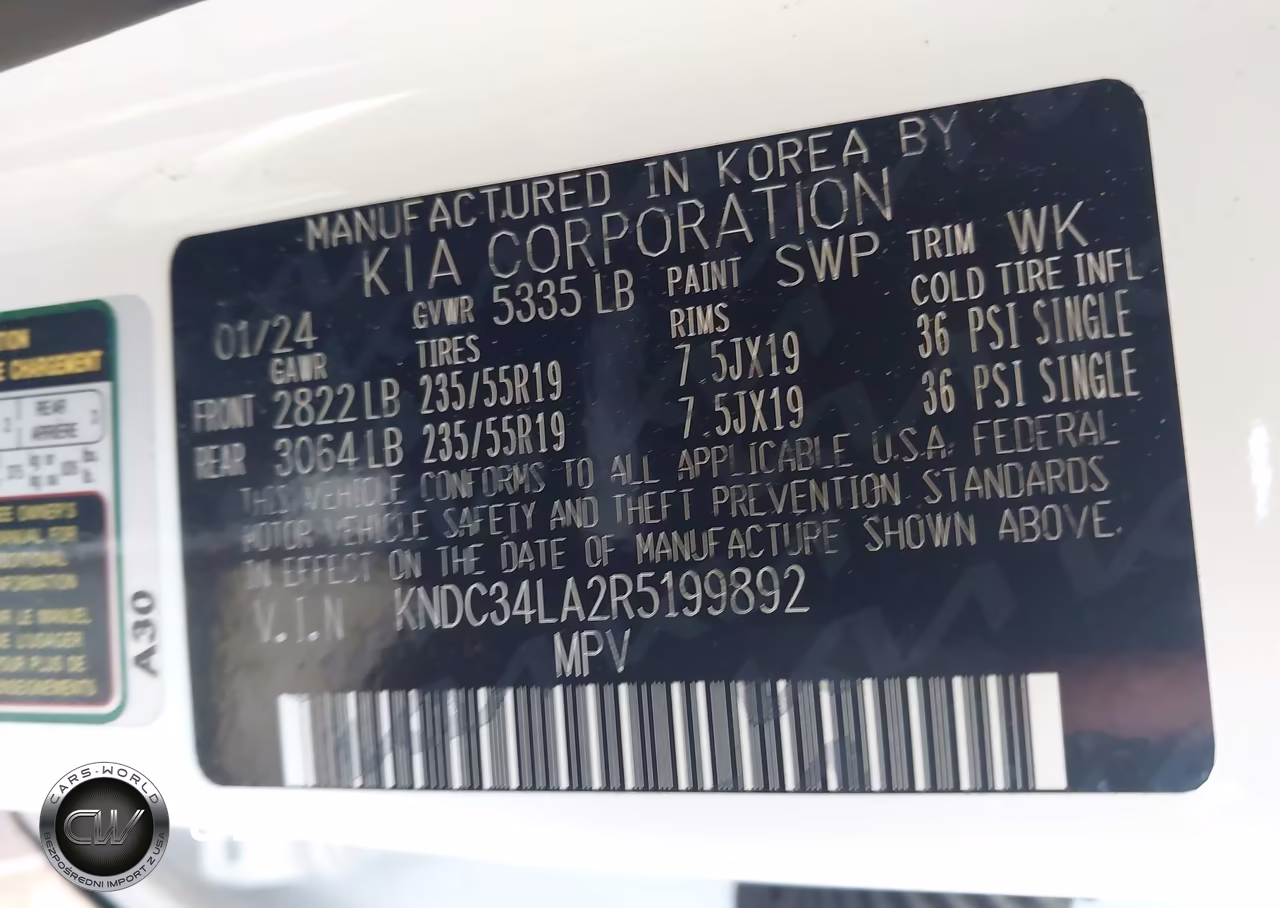 2024 Kia Ev6 Light Long Range VIN:KNDC34LA2R5199892 - 9