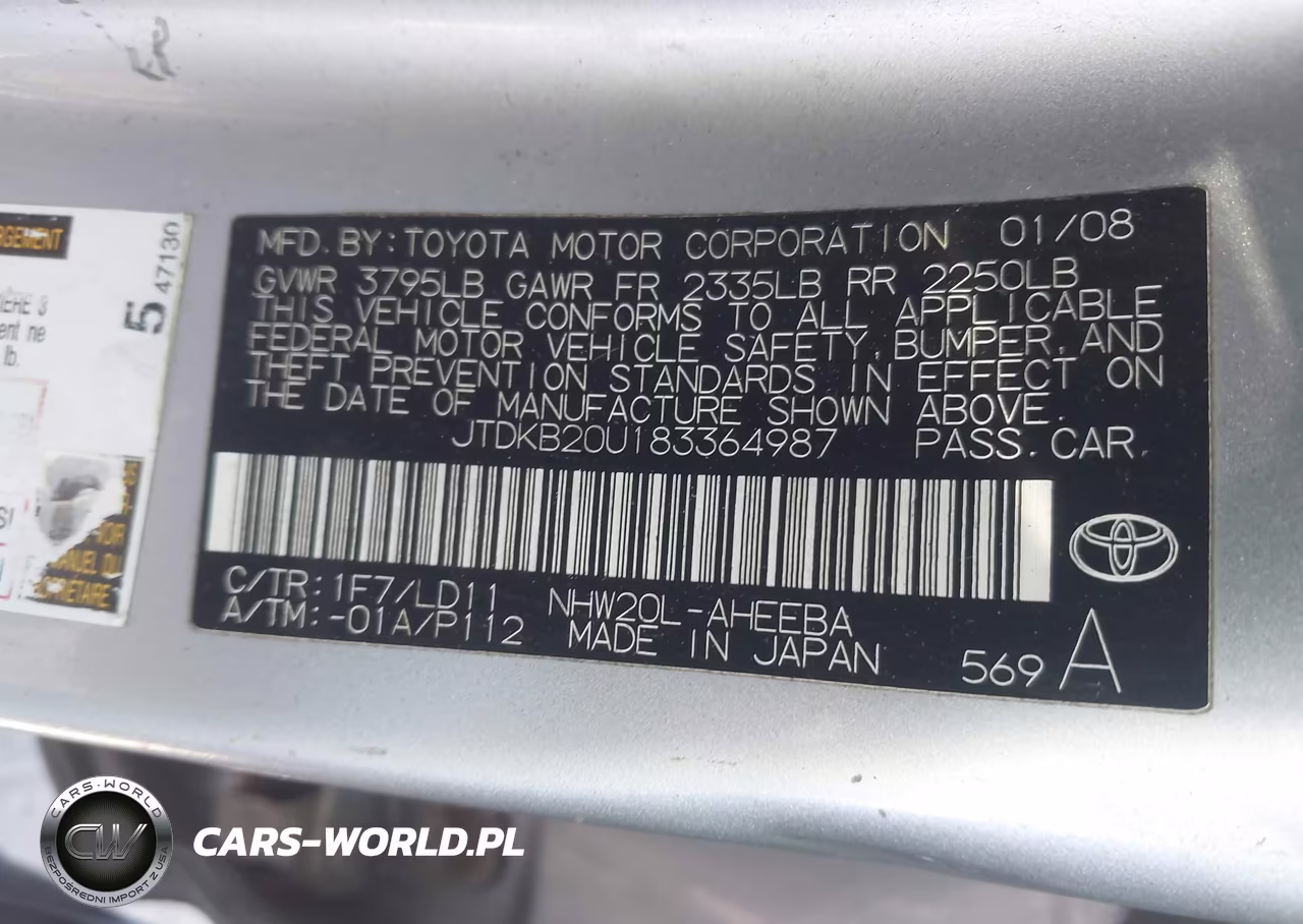2008 Toyota Prius VIN:JTDKB20U183364987 - 9
