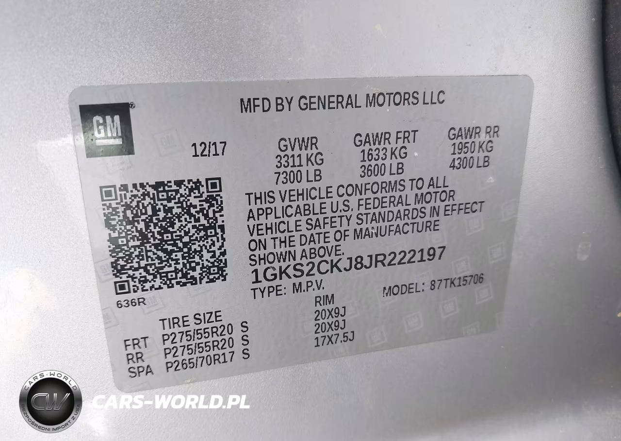 2018 GMC Yukon Denali VIN:1GKS2CKJ8JR222197 - 9