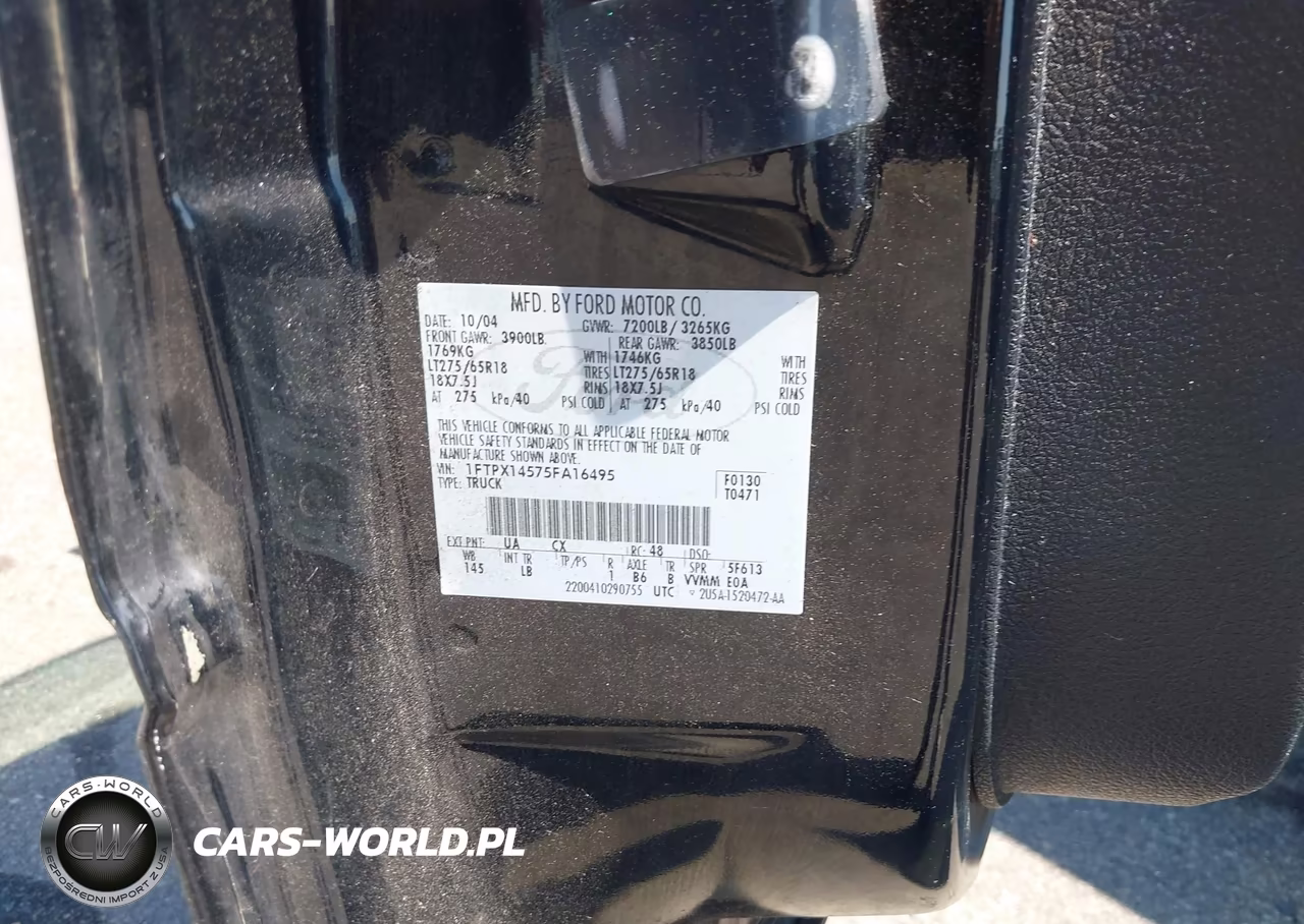 2005 Ford F-150 Fx4-Lariat-Xl-Xlt VIN:1FTPX14575FA16495 - 9