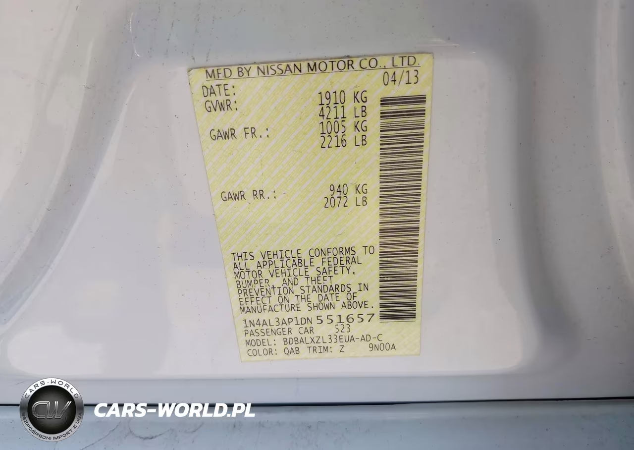 2013 Nissan Altima 2.5 Sl VIN:1N4AL3AP1DN551657 - 9