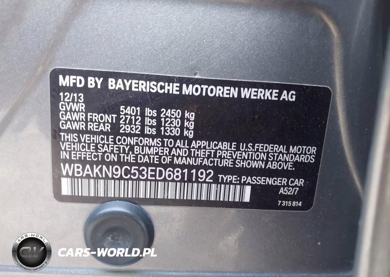 2014 BMW 550I VIN:WBAKN9C53ED681192 - 9
