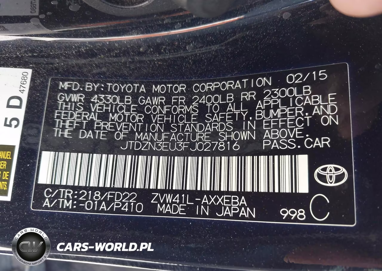 2015 Toyota Prius V Two VIN:JTDZN3EU3FJ027816 - 9