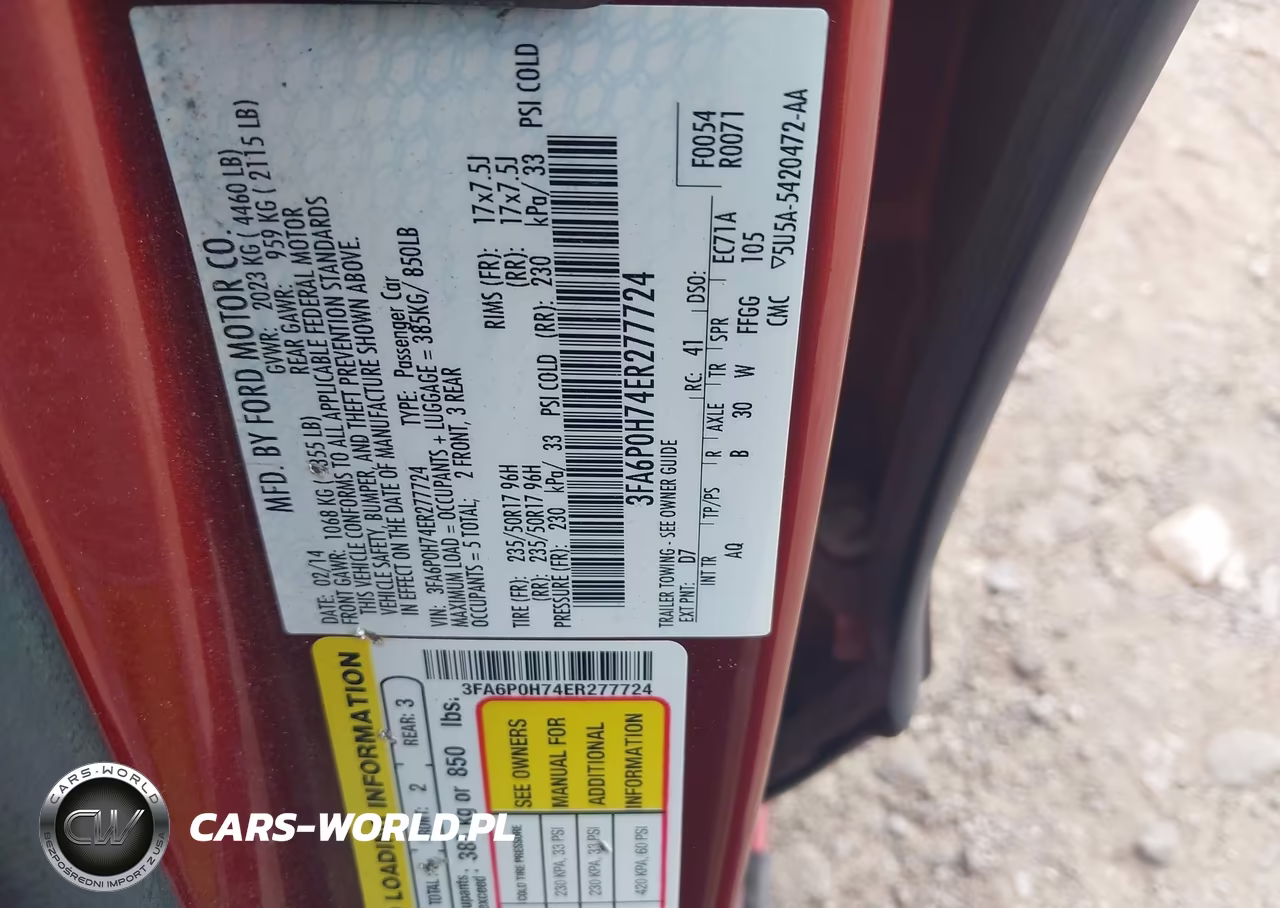 2014 Ford Fusion Se VIN:3FA6P0H74ER277724 - 9