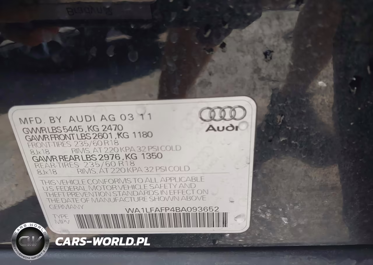 2011 Audi Q5 2.0T Premium VIN:WA1LFAFP4BA093652 - 9