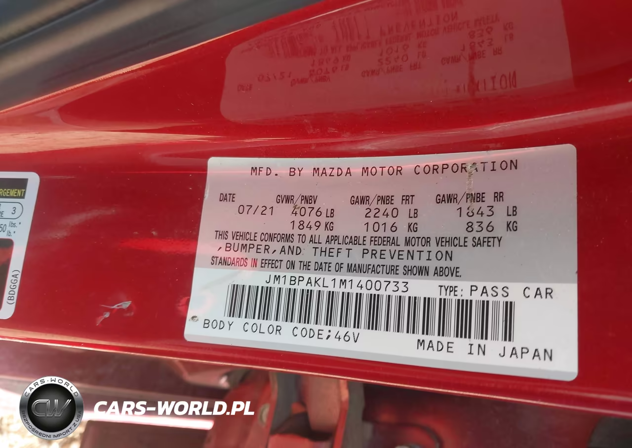2021 Mazda Mazda3 Select VIN:JM1BPAKL1M1400733 - 9