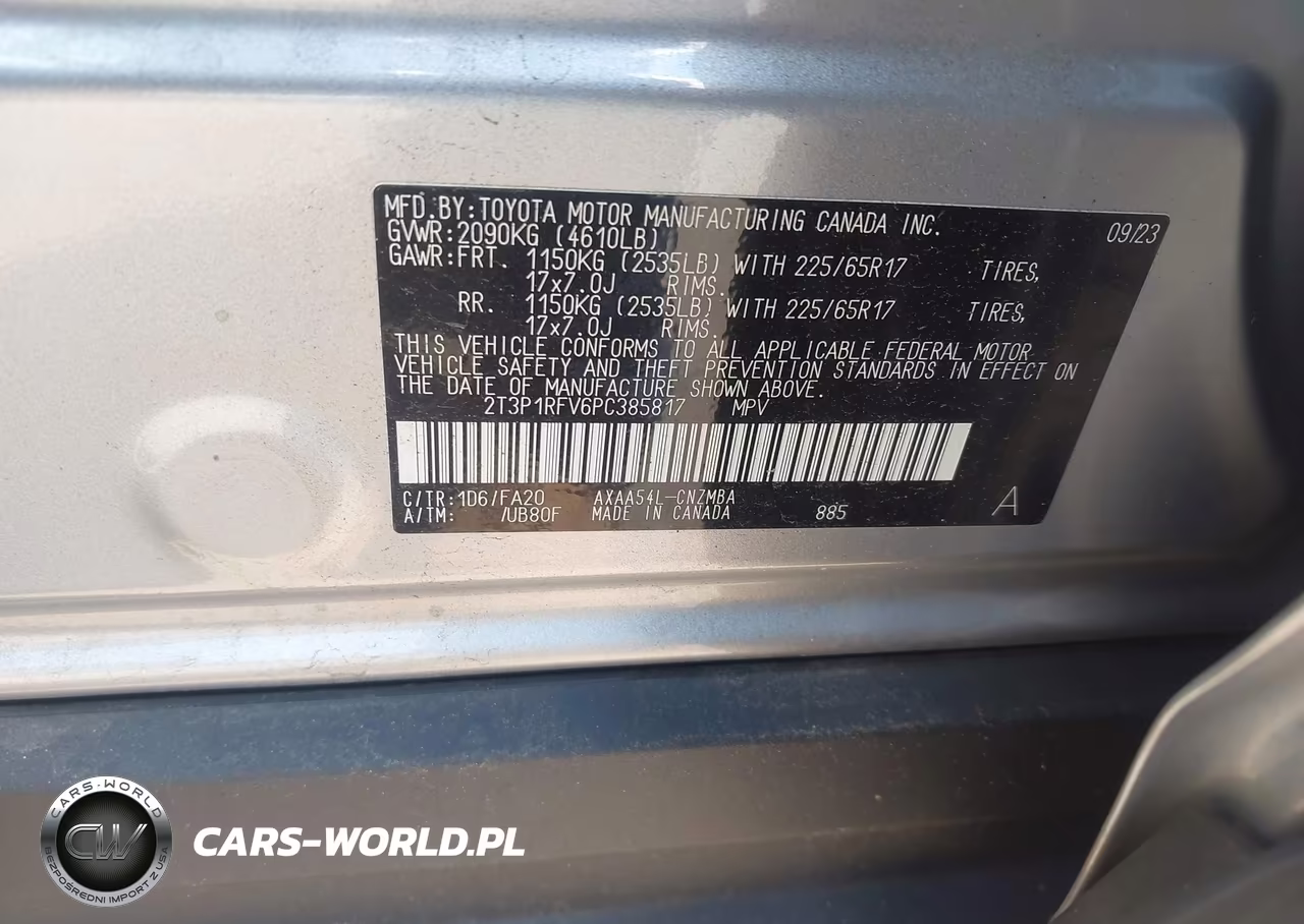 2023 Toyota Rav4 Xle VIN:2T3P1RFV6PC385817 - 9