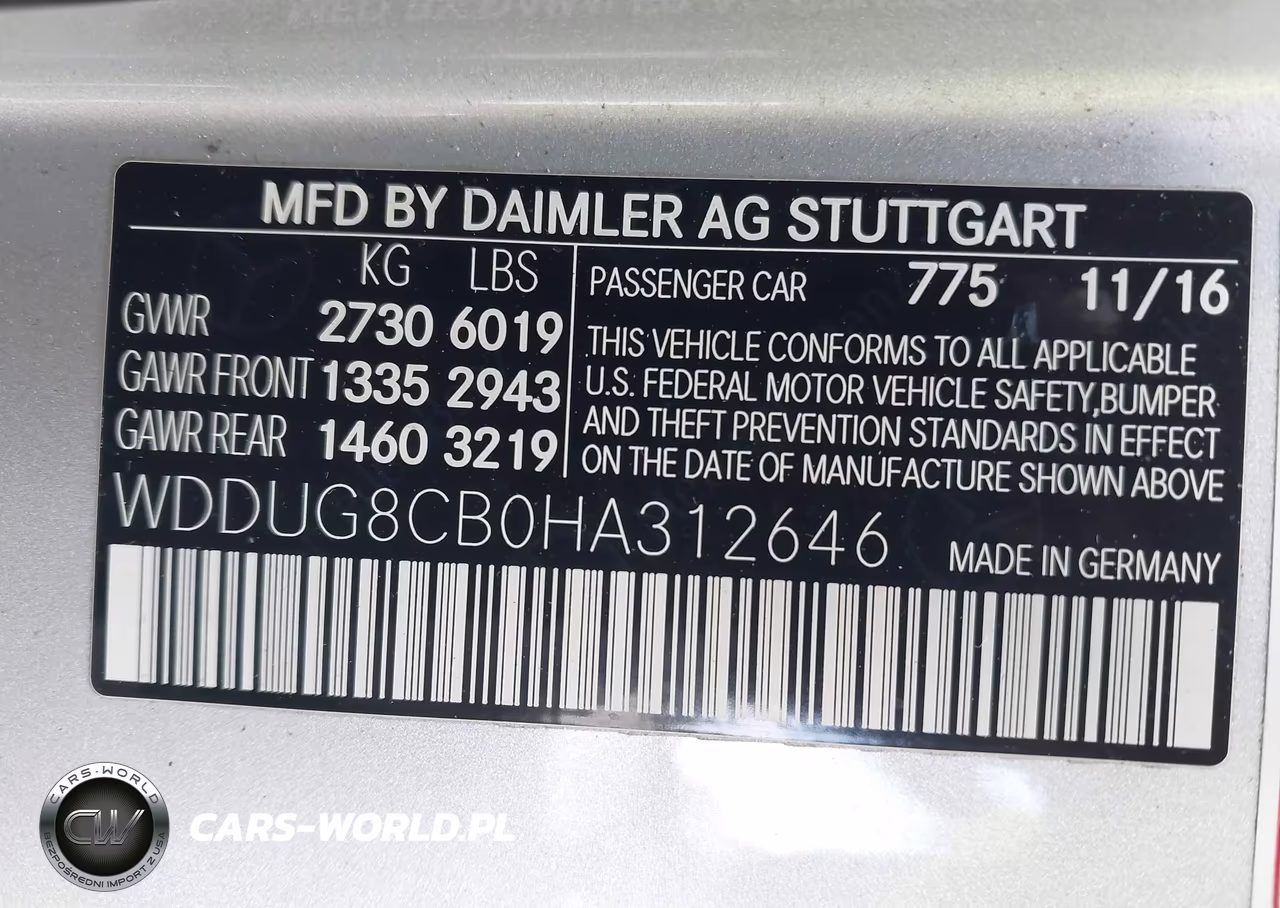 2017 Mercedes-Benz S 550 VIN:WDDUG8CB0HA312646 - 9