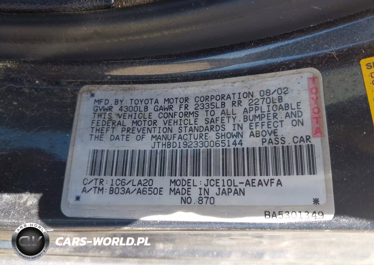 2003 Lexus Is 300 VIN:JTHBD192330065144 - 9