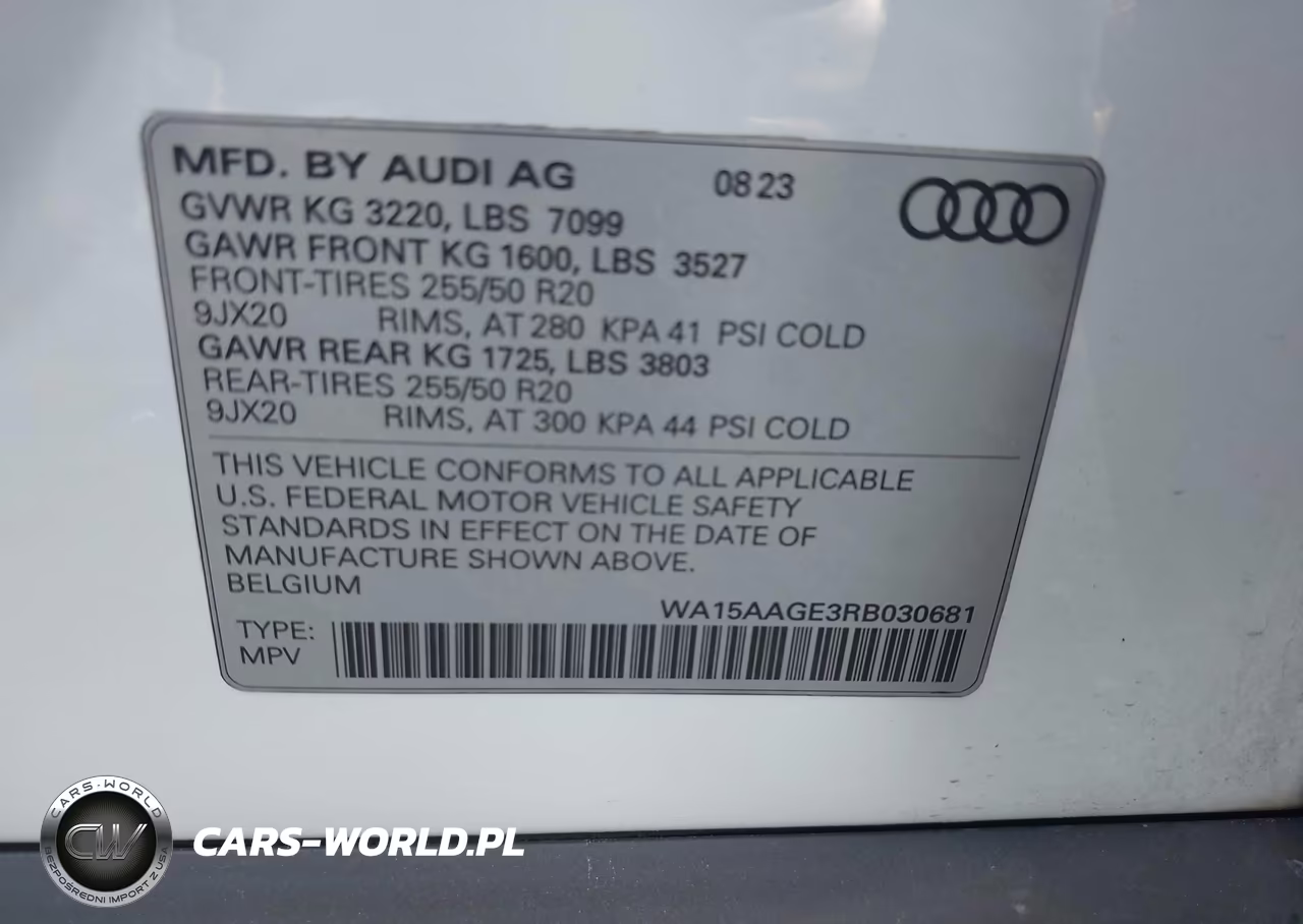 2024 Audi Q8 E-Tron Premium Plus Quattro VIN:WA15AAGE3RB030681 - 9