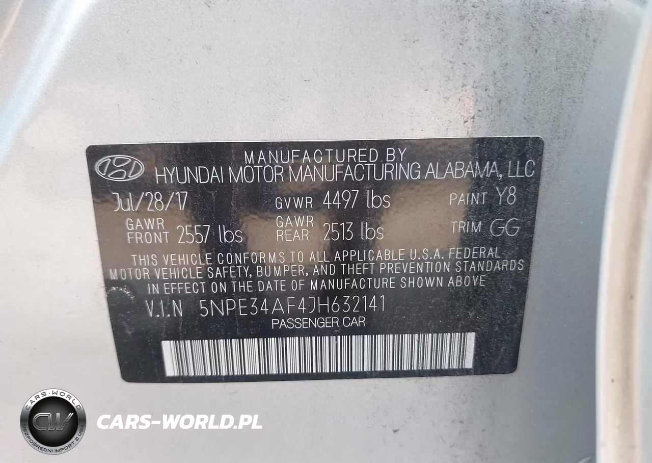 2018 Hyundai Sonata Sel VIN:5NPE34AF4JH632141 - 9