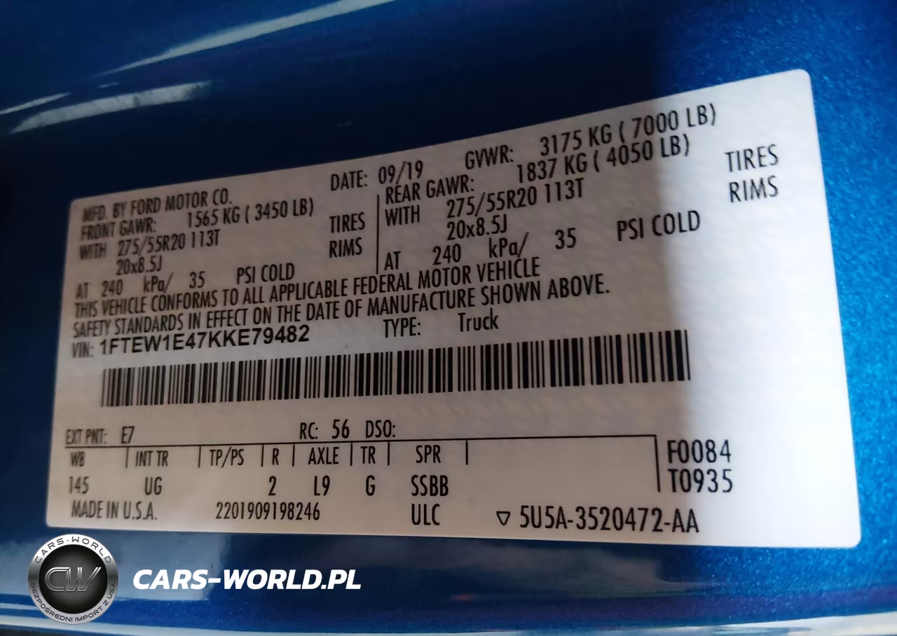 2019 Ford F-150 Xlt VIN:1FTEW1E47KKE79482 - 9