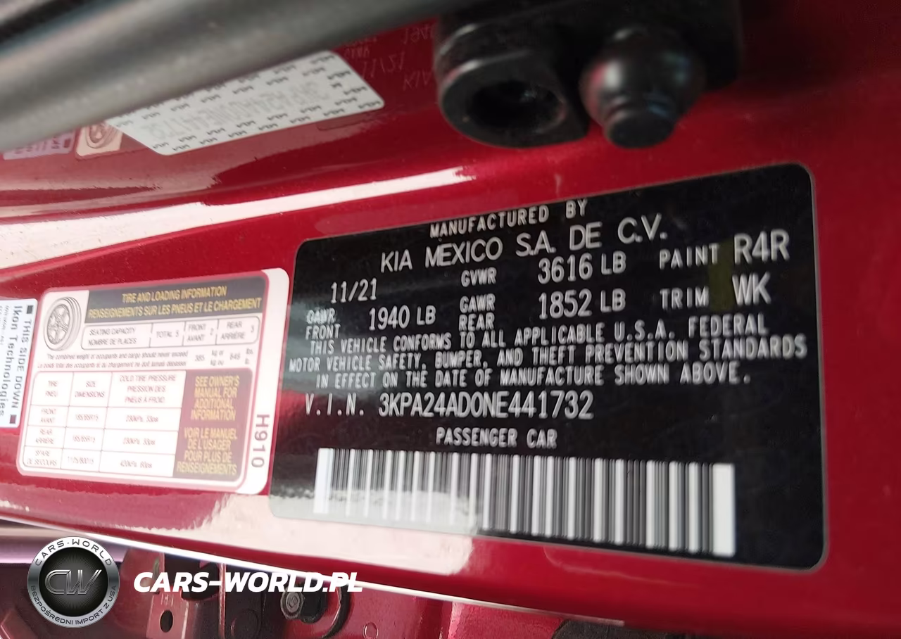 2022 Kia Rio S VIN:3KPA24AD0NE441732 - 9