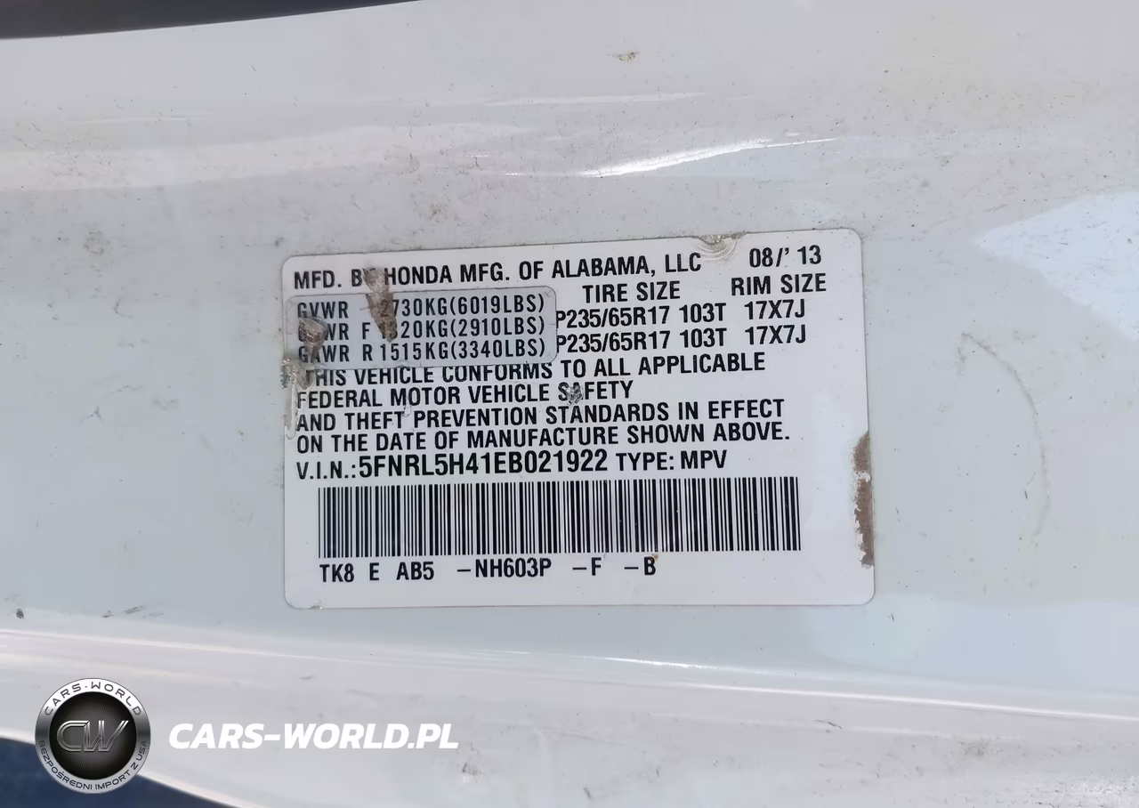 2014 Honda Odyssey Ex VIN:5FNRL5H41EB021922 - 9