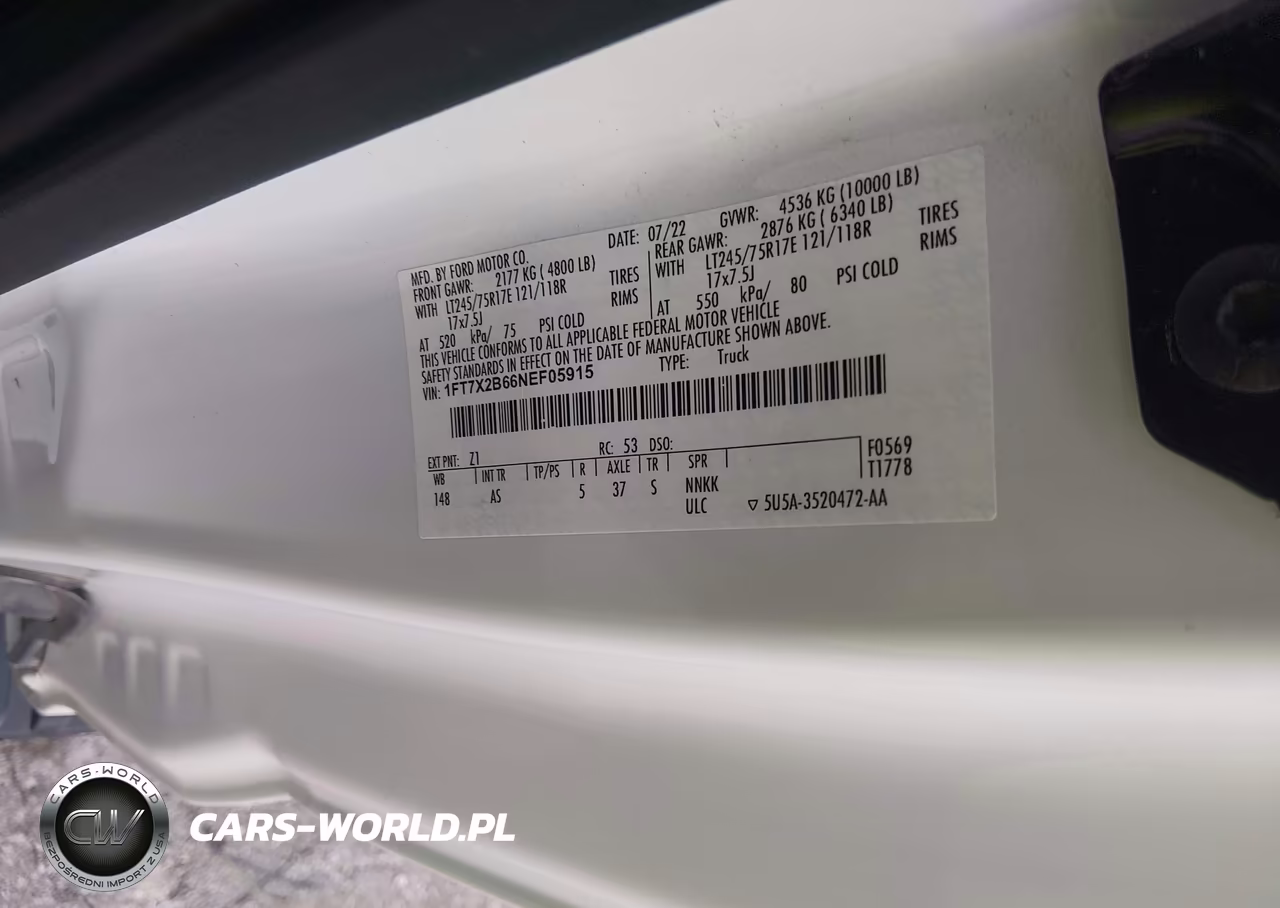 2022 Ford F-250 Xl VIN:1FT7X2B66NEF05915 - 9