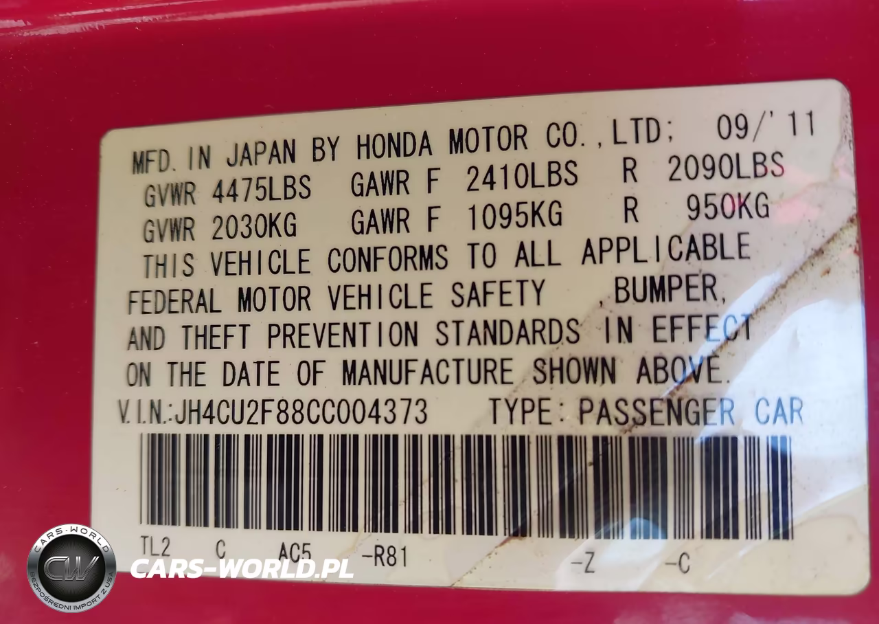 2012 Acura Tsx 2.4 VIN:JH4CU2F88CC004373 - 9