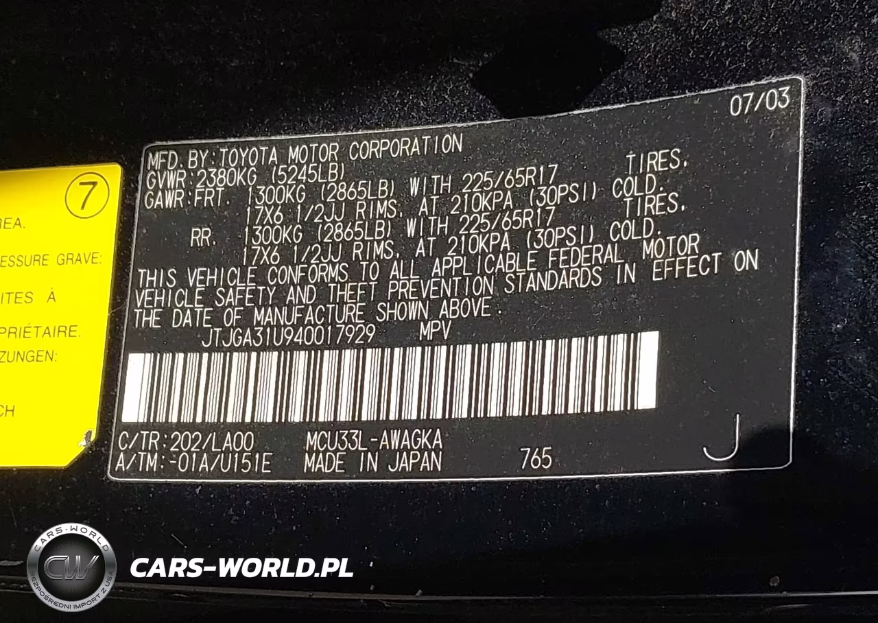 2004 Lexus Rx 330 VIN:JTJGA31U940017929 - 9