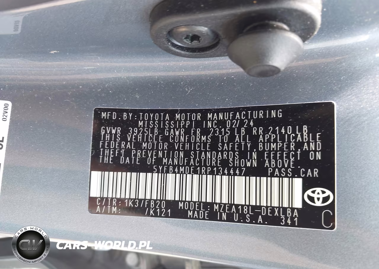 2024 Toyota Corolla Le VIN:5YFB4MDE1RP134447 - 9