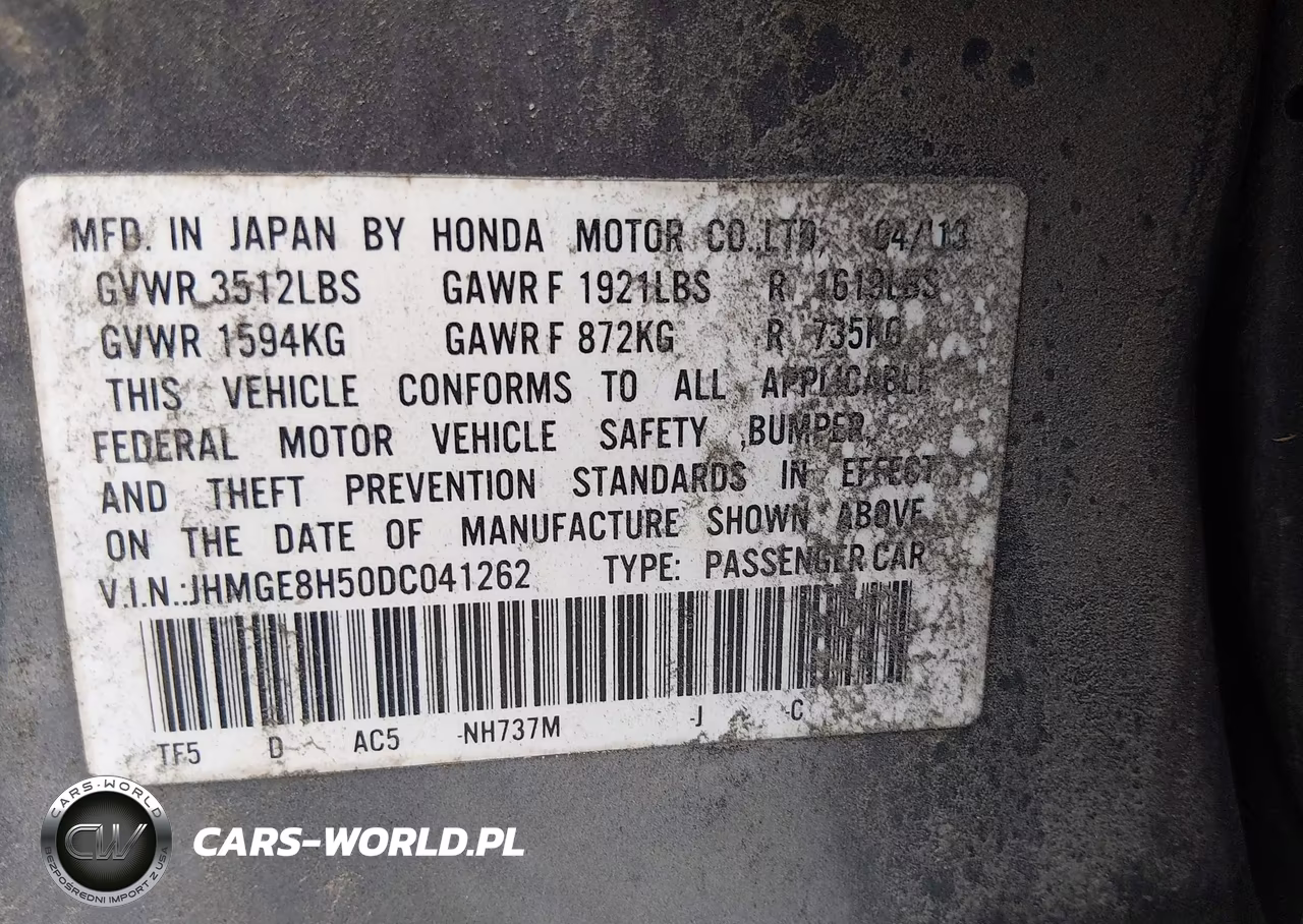2013 Honda Fit Sport VIN:JHMGE8H50DC041262 - 9