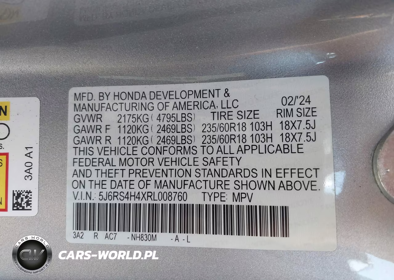 2024 Honda Cr-V Ex Awd VIN:5J6RS4H4XRL008760 - 9