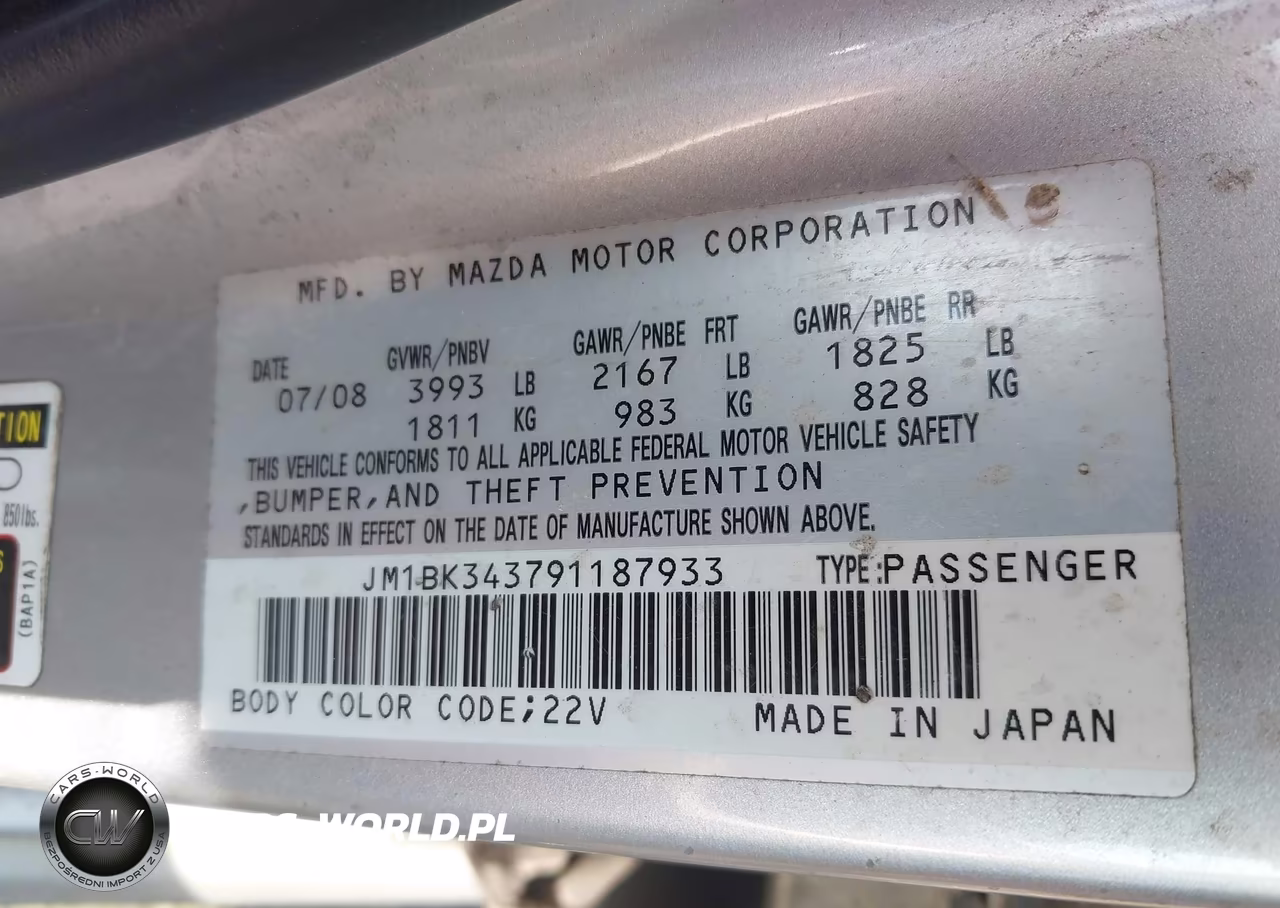2009 Mazda Mazda3 S Touring VIN:JM1BK343791187933 - 9