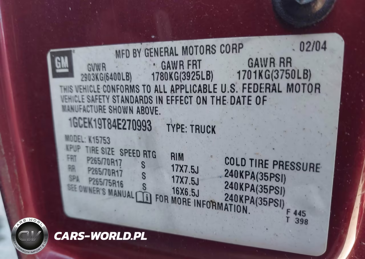 2004 Chevrolet Silverado 1500 Z71 VIN:1GCEK19T84E270993 - 9
