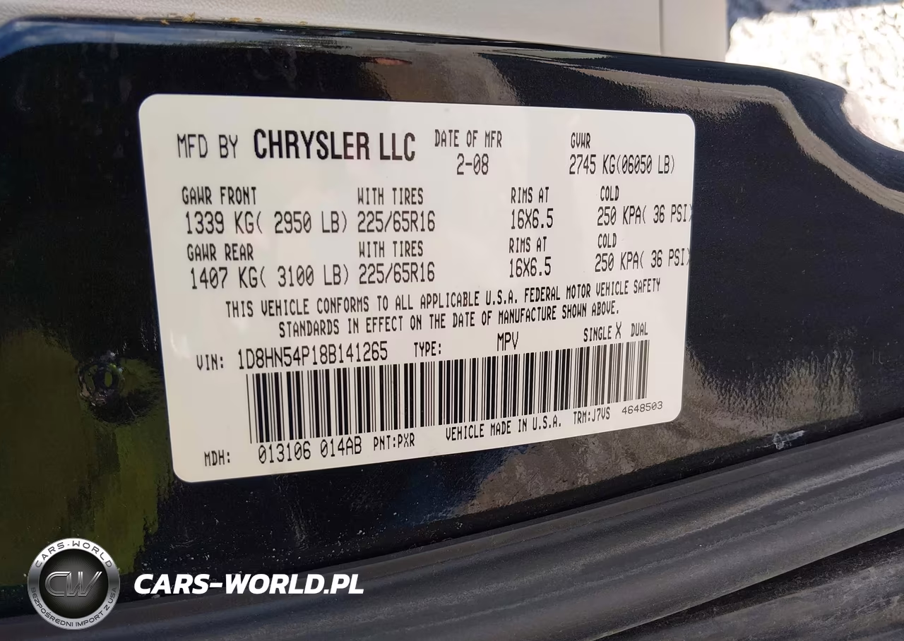 2008 Dodge Grand Caravan Sxt VIN:1D8HN54P18B141265 - 9