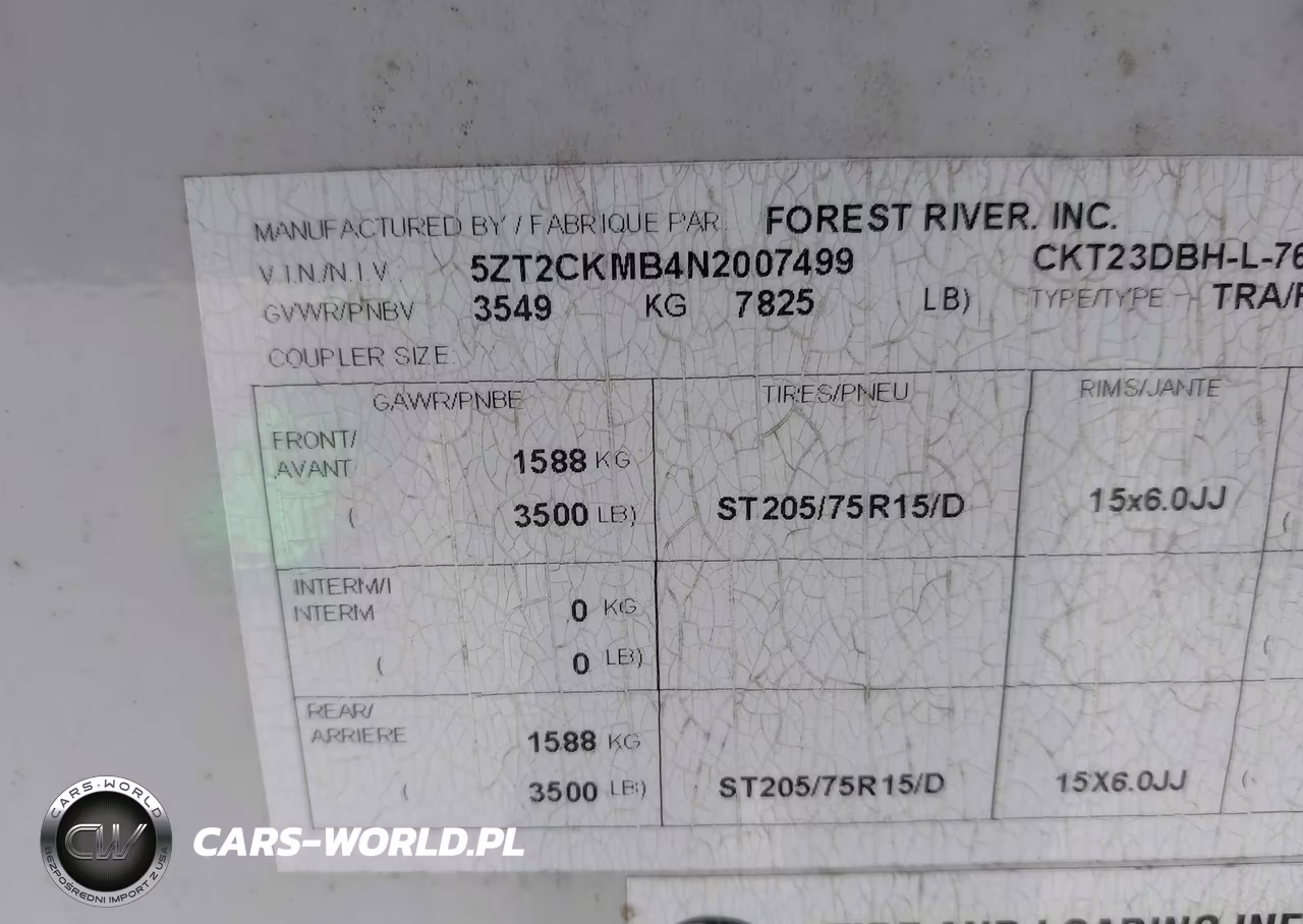 2022 Forest River Cherokee VIN:5ZT2CKMB4N2007499 - 9