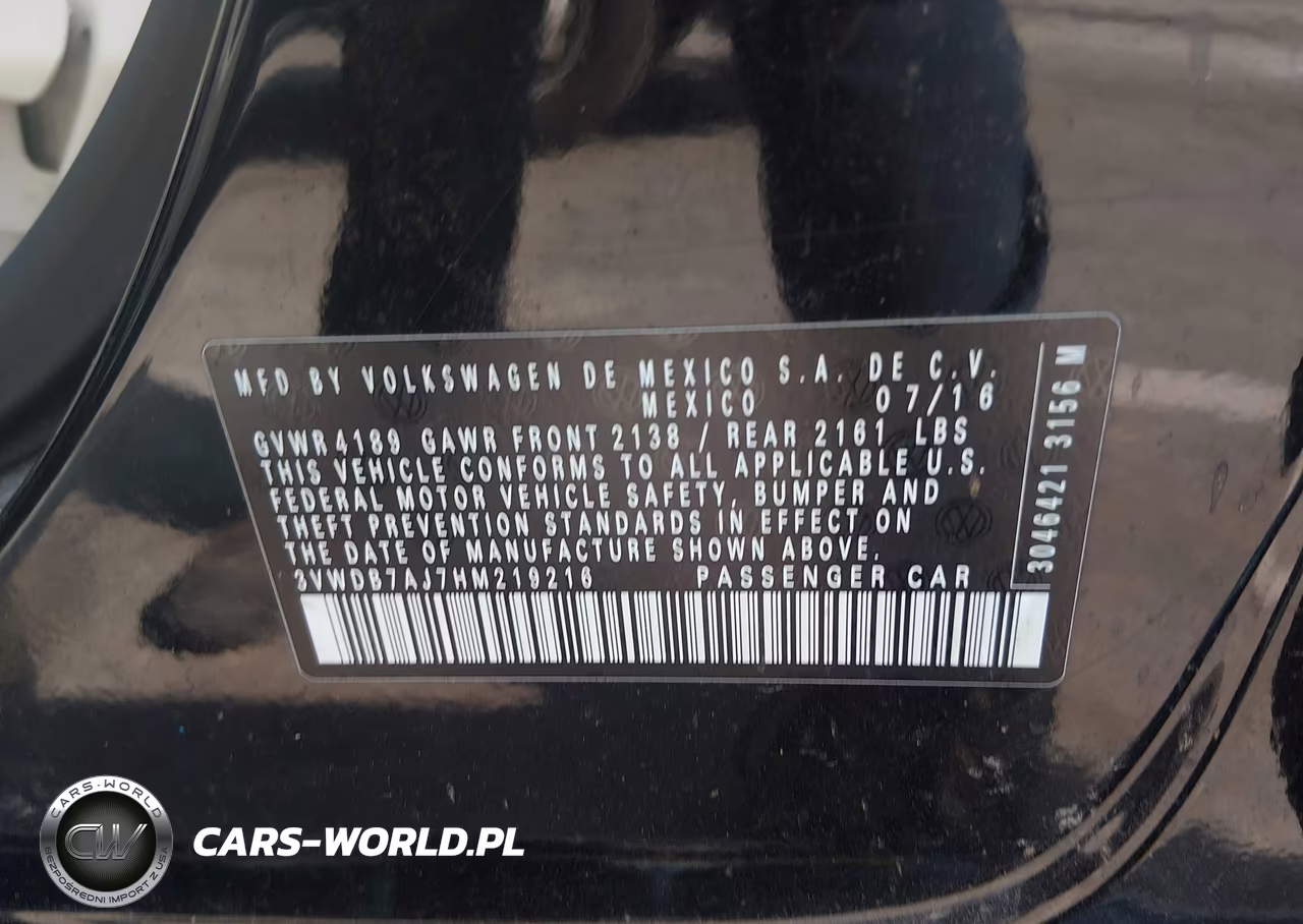 2017 Volkswagen Jetta 1.4T Se VIN:3VWDB7AJ7HM219216 - 9