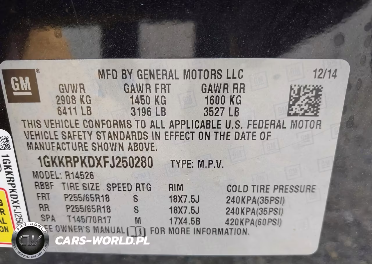 2015 GMC Acadia Sle-2 VIN:1GKKRPKDXFJ250280 - 9