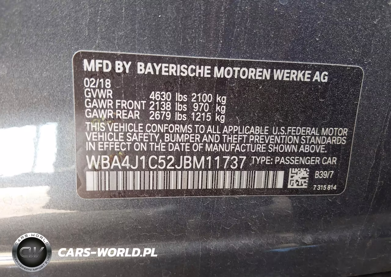 2018 BMW 430I Gran Coupe VIN:WBA4J1C52JBM11737 - 9
