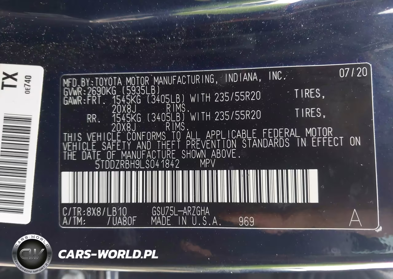 2020 Toyota Highlander Limited VIN:5TDDZRBH9LS041842 - 9