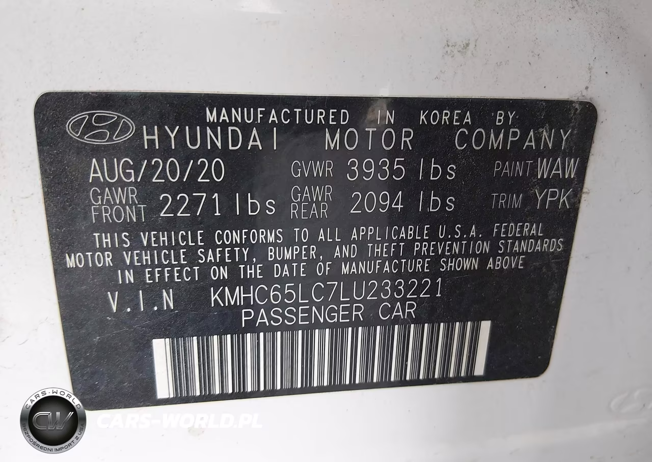 2020 Hyundai Ioniq Hybrid Blue VIN:KMHC65LC7LU233221 - 9