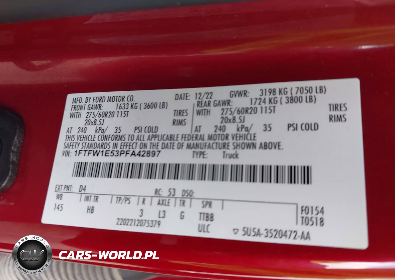 2023 Ford F-150 Lariat VIN:1FTFW1E53PFA42897 - 9