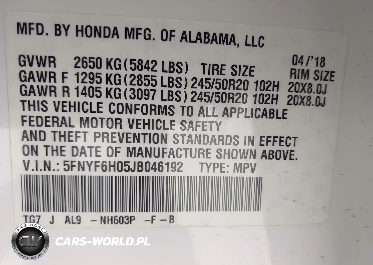 2018 Honda Pilot Elite VIN:5FNYF6H05JB046192 - 9