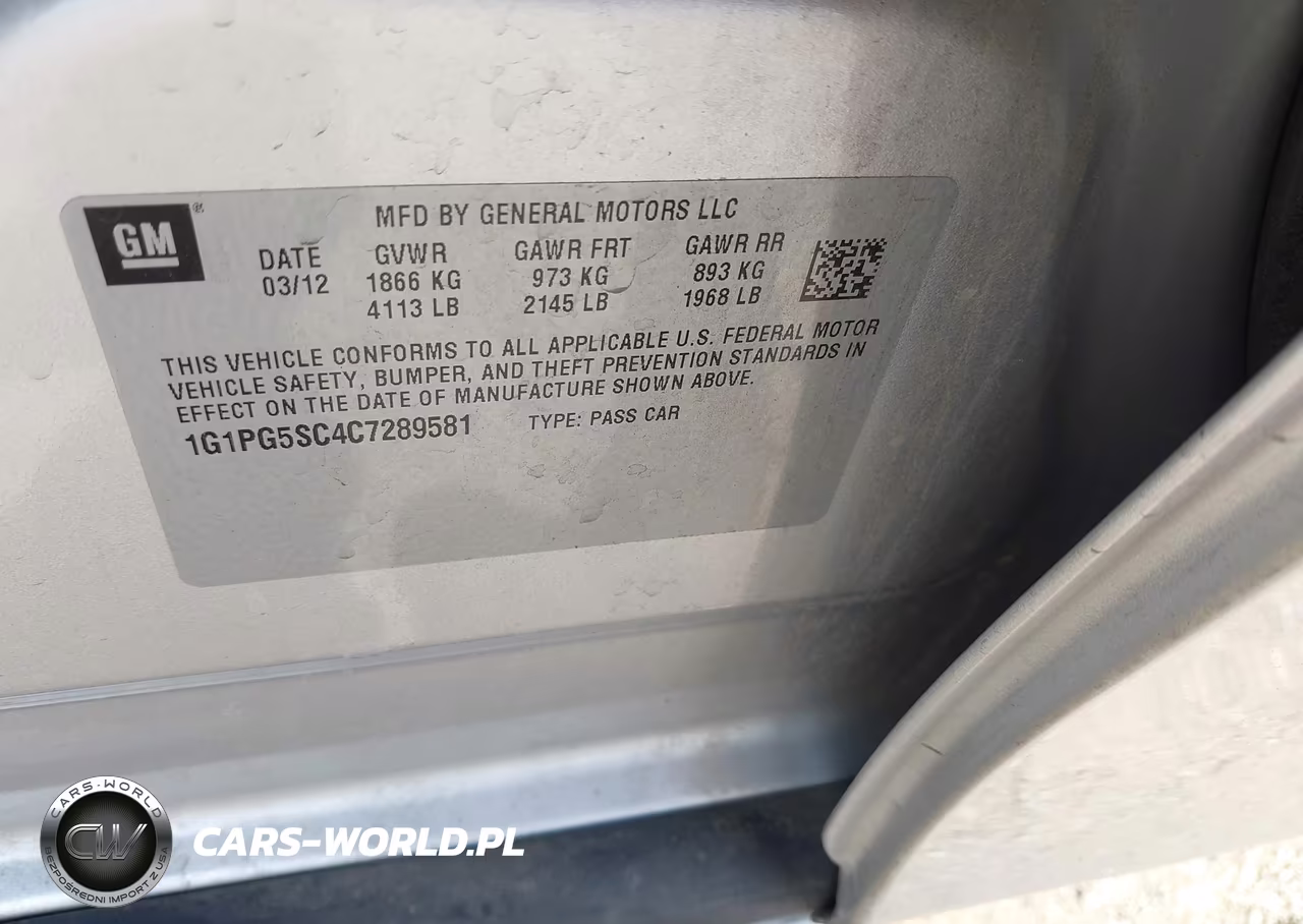 2012 Chevrolet Cruze 2Lt VIN:1G1PG5SC4C7289581 - 9