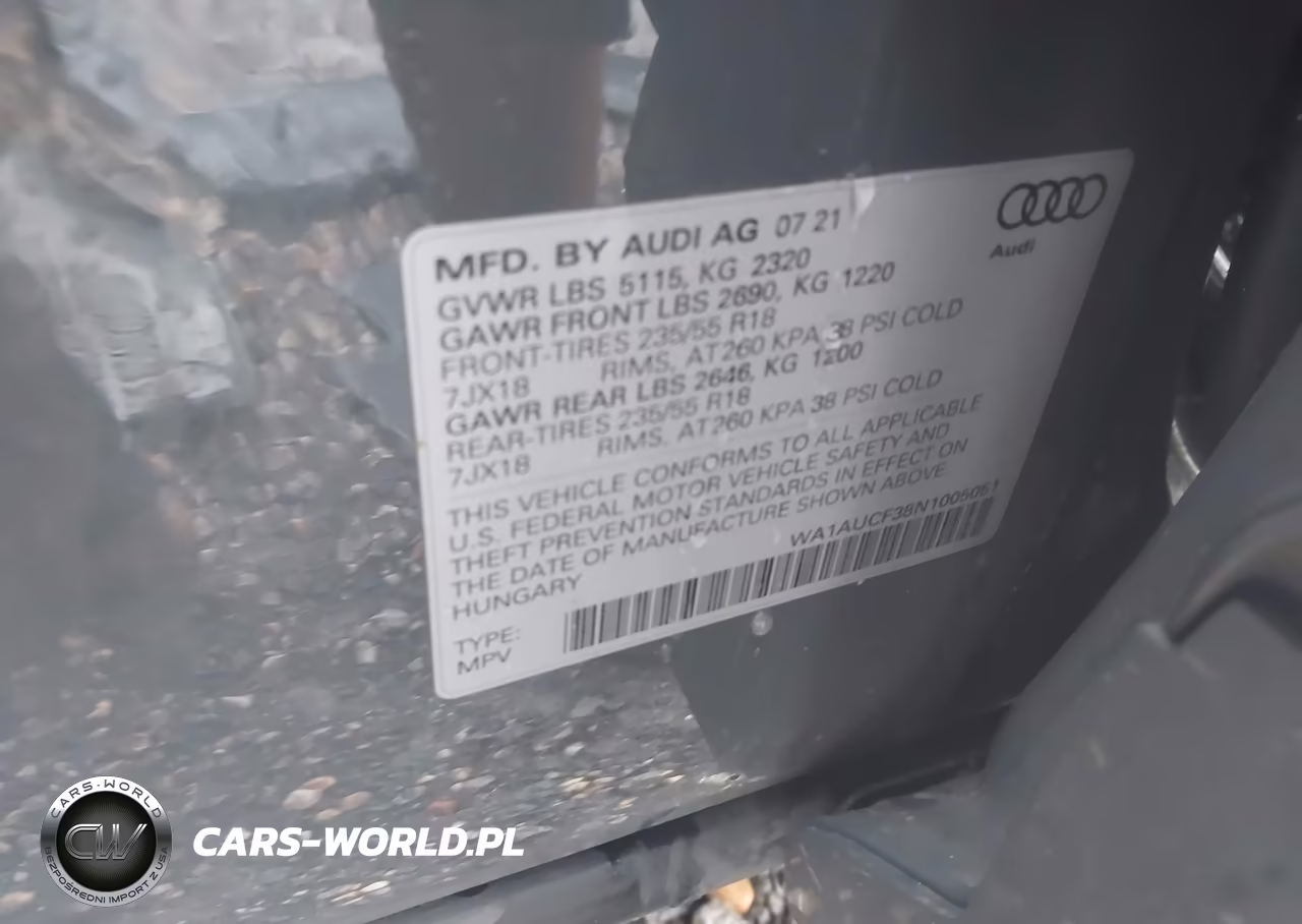 2022 Audi Q3 Premium 40 Tfsi Quattro Tiptronic VIN:WA1AUCF38N1005051 - 9