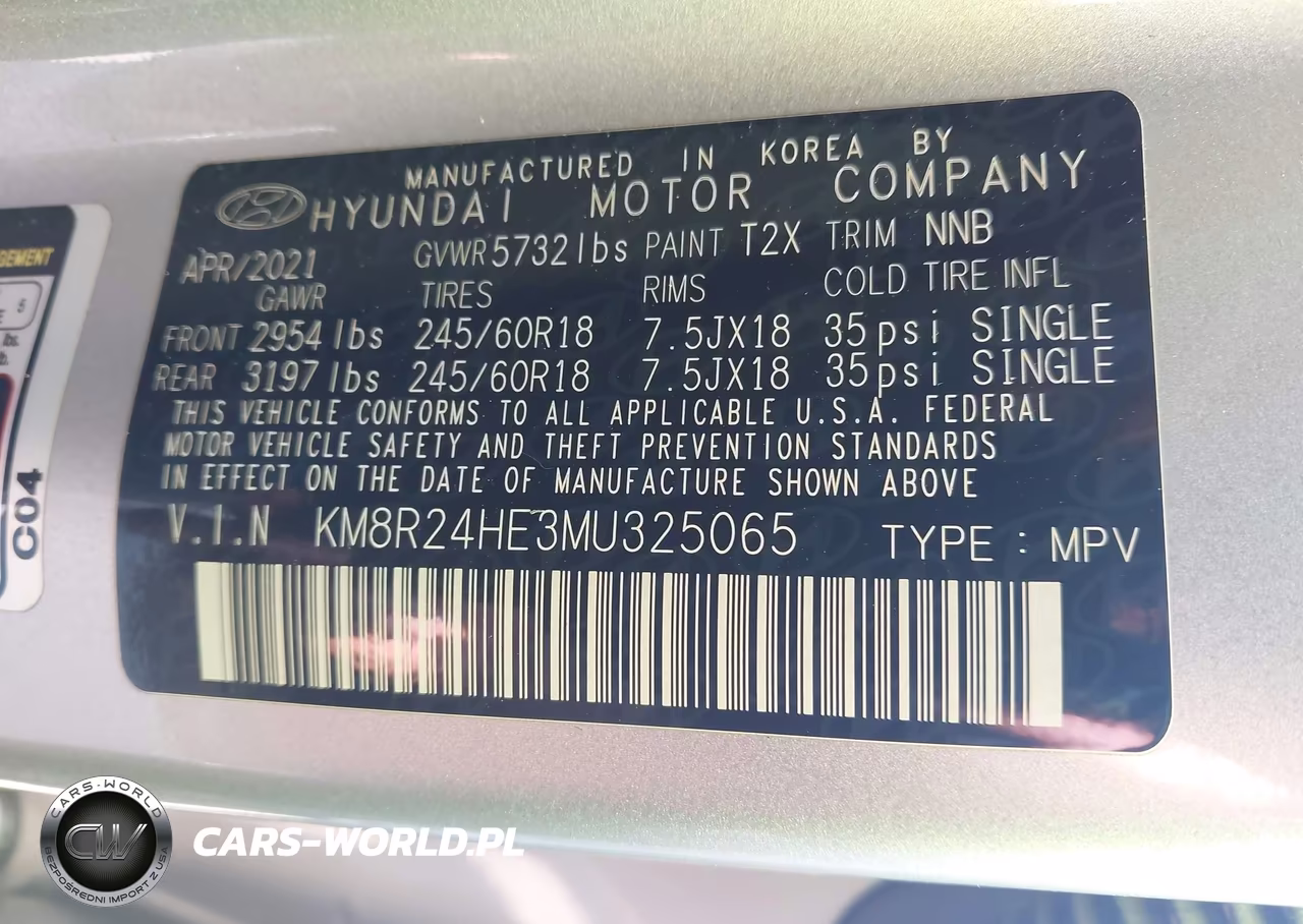 2021 Hyundai Palisade Sel VIN:KM8R24HE3MU325065 - 9