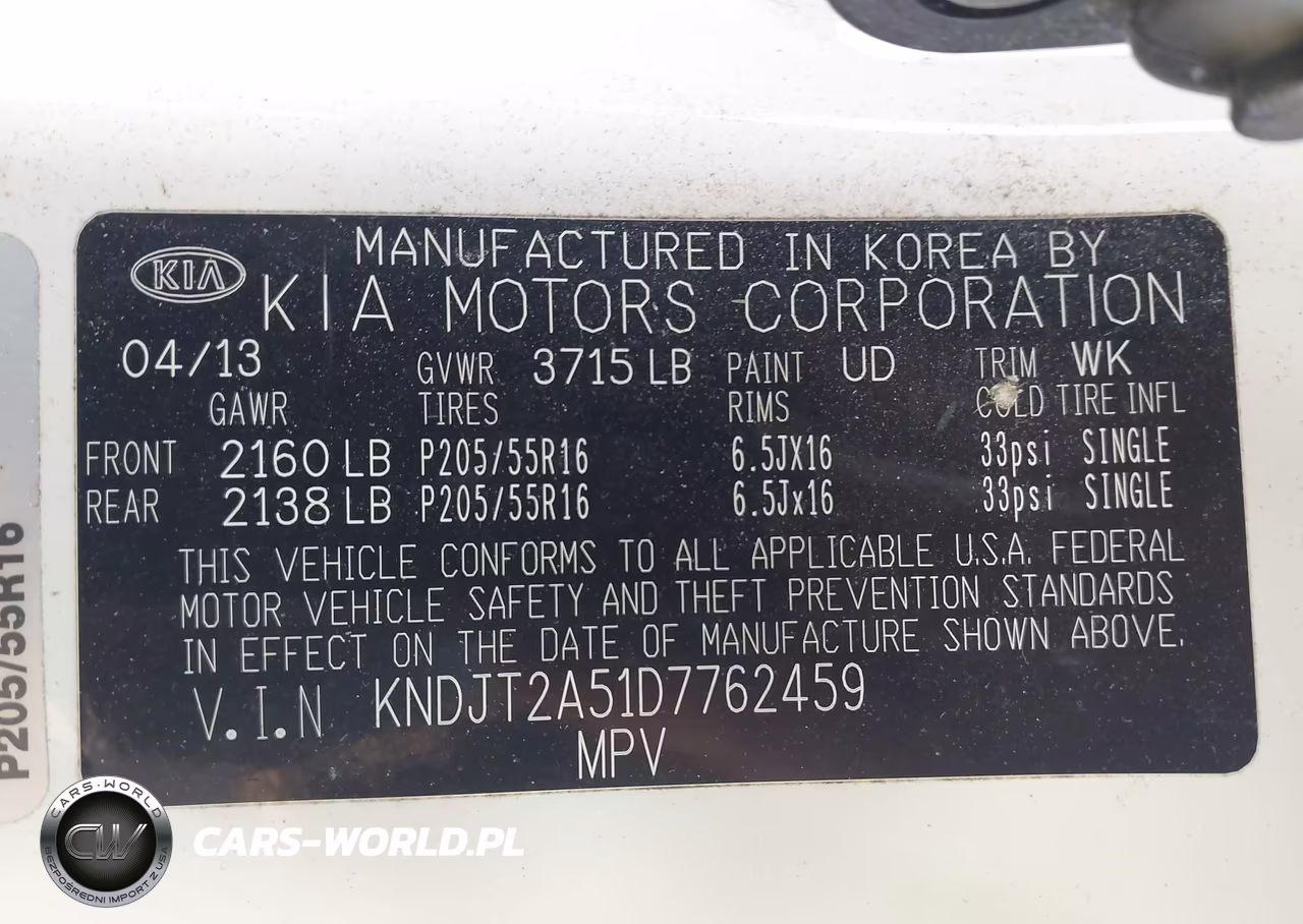 2013 Kia Soul VIN:KNDJT2A51D7762459 - 9