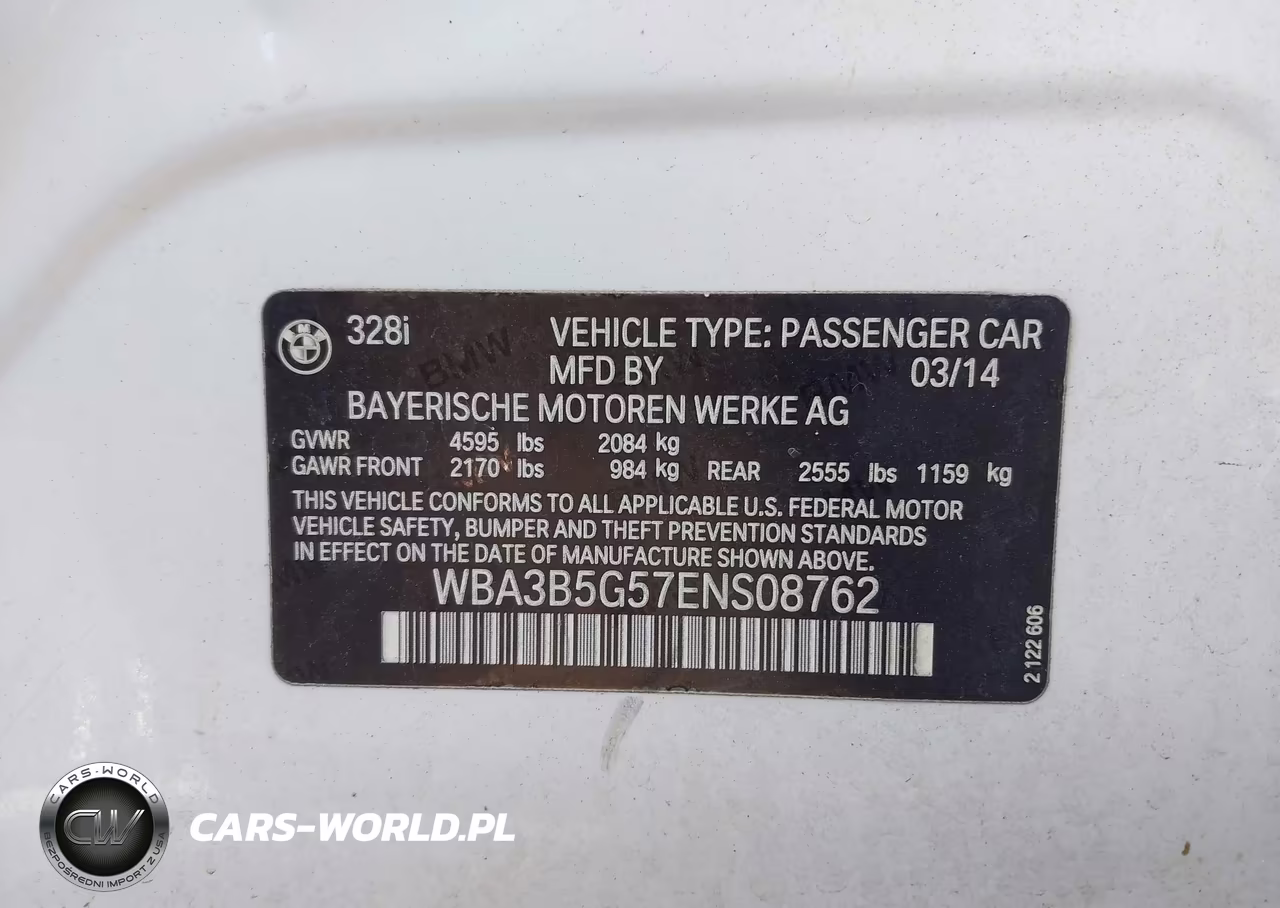2014 BMW 328I xDrive VIN:WBA3B5G57ENS08762 - 9
