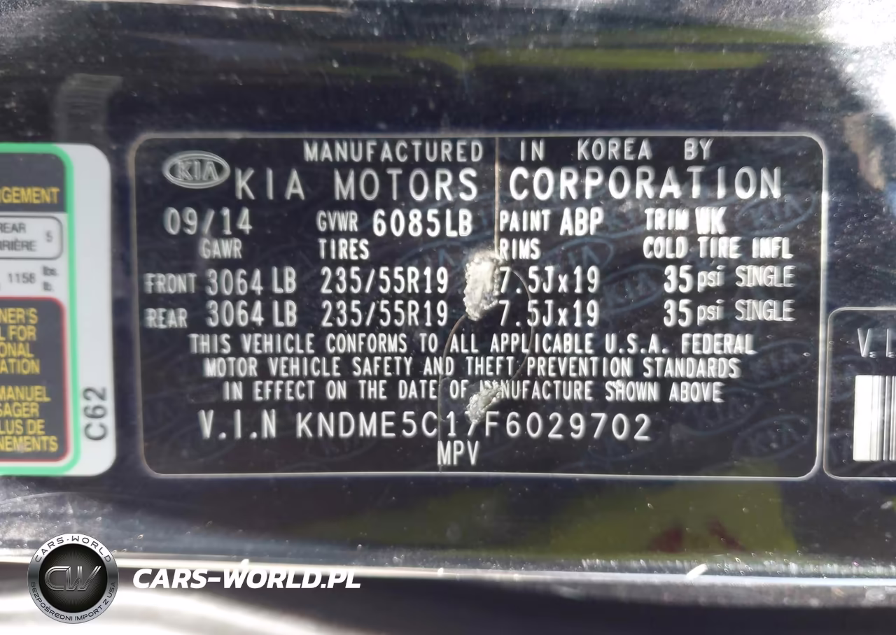 2015 Kia Sedona Sx Luxury VIN:KNDME5C17F6029702 - 9
