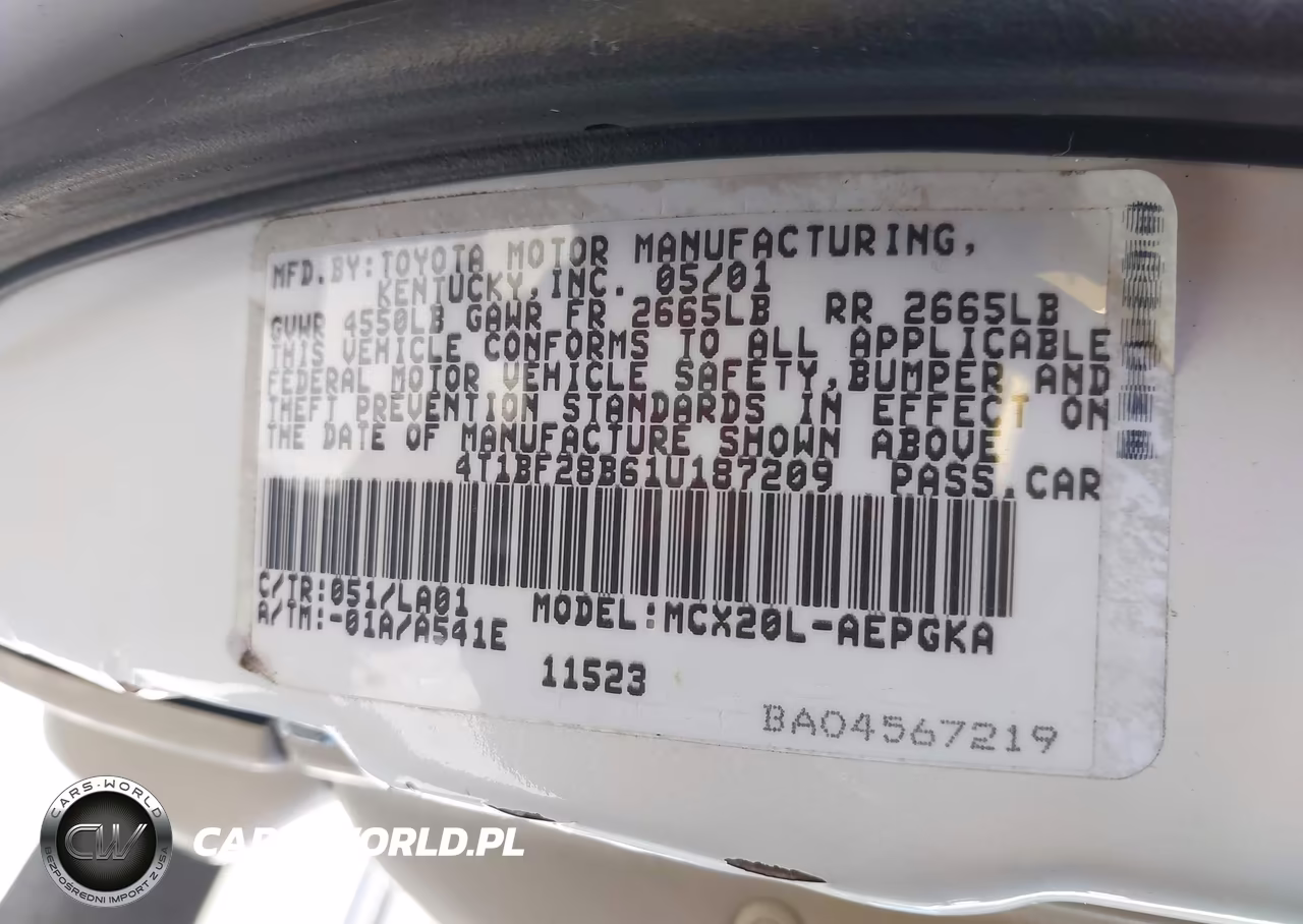2001 Toyota Avalon Xls VIN:4T1BF28B61U187209 - 9